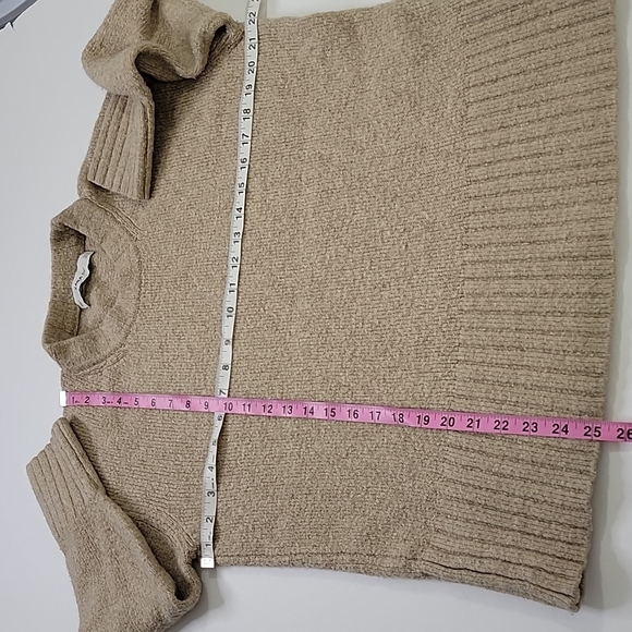 Zara Knit Oversized Tan Sweater SZ S - Picture 4 of 8